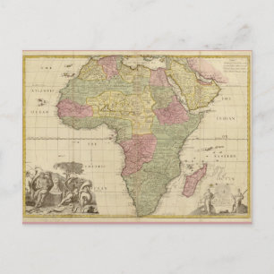 Vintage Karte 1725 für Afrika