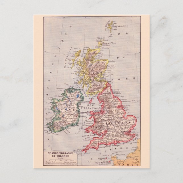 Vintage Karte, 1920, Großbritannien und Irland Postkarte (Vorderseite)