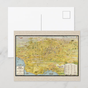 Vintage Karte 1932 Greater Los Angeles wiederherge