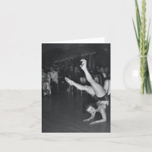 Vintage Karte "Acrobatic Lady"