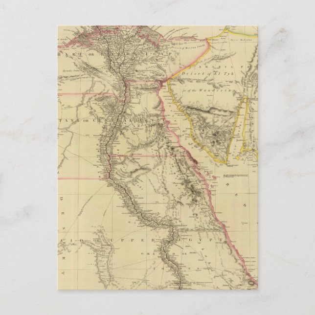 Vintage Karte Ägyptens (1832) (Vorderseite)