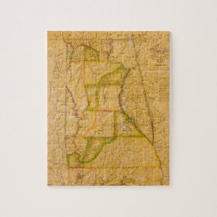 Vintage Karte Alabamas von John Melish (1820) Puzzle