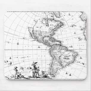 Vintage Karte Amerika Nordamerika Mousepad