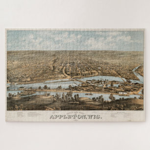 Vintage Karte Appleton WI (1874) Puzzle