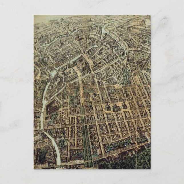 Vintage Karte Berlin (1871) (Vorderseite)