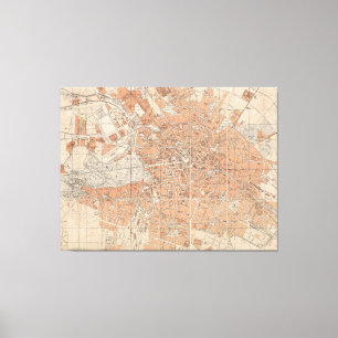Vintage Karte Berlin Deutschland (1877) Leinwanddruck