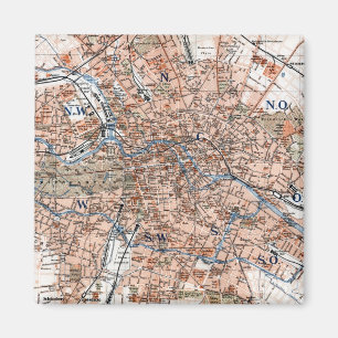 Vintage Karte Berlin Deutschland (1894) Magnet