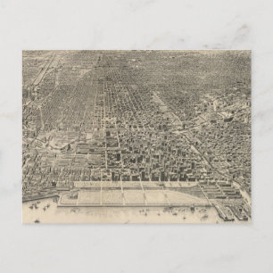 Vintage Karte Chicagos (1916)