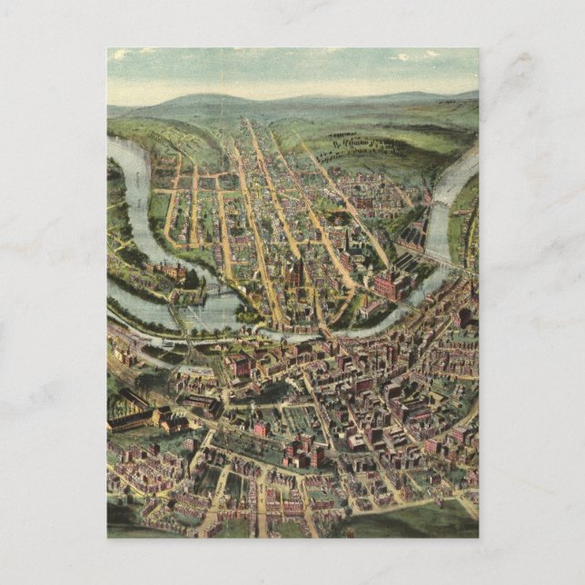 Vintage Karte Cumberland MD (1906) (Vorderseite)