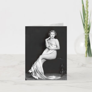 Vintage Karte "Dame Draped in Silk"