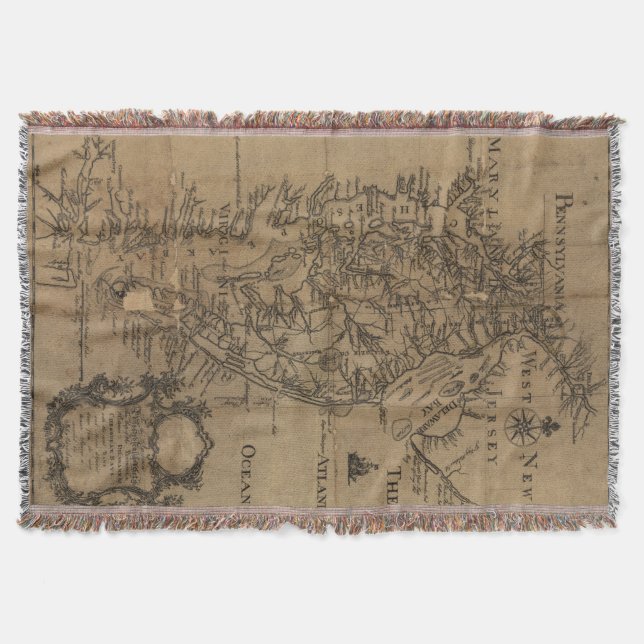 Vintage Karte der Chesapeake-Bucht (1778) Decke (Vorderseite)