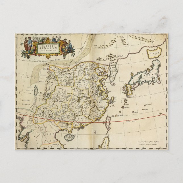 Vintage Karte der China | 1662 (Vorderseite)