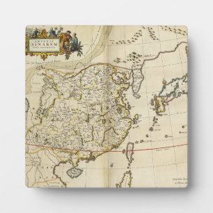 Vintage Karte der China 1662 Fotoplatte