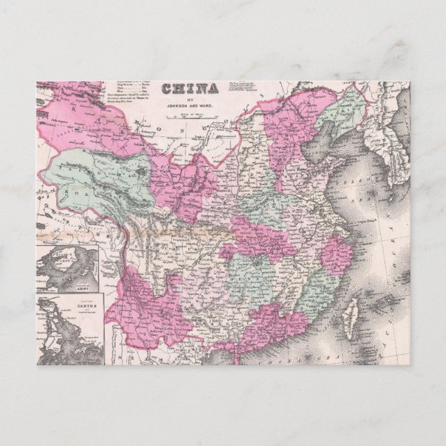 Vintage Karte der China (1862) (Vorderseite)