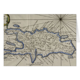 Vintage Karte der Dominikanischen Republik (1750)
