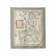 Vintage Karte der Großen Seen