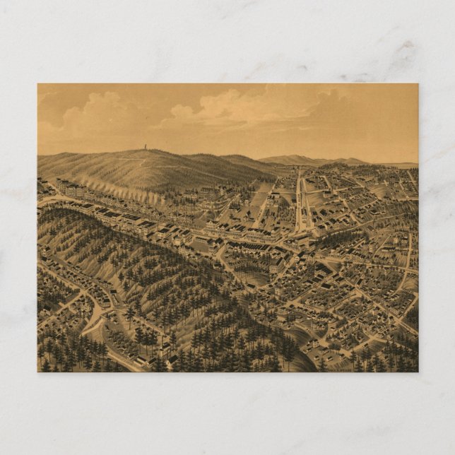 Vintage Karte der Hot Springs AR (1888) (Vorderseite)