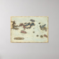 Vintage Karte der Jungfrauen (1823)