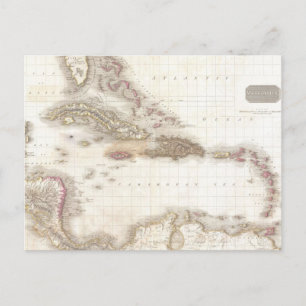 Vintage Karte der Karibik