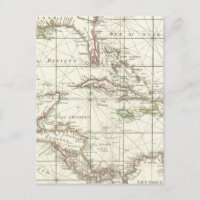 Vintage Karte der Karibik