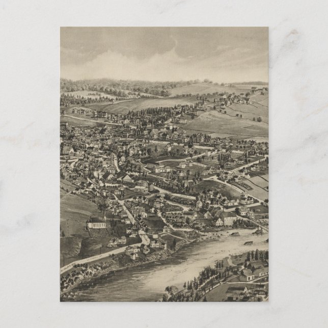 Vintage Karte der Karibik Maine (1893) (Vorderseite)