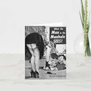 Vintage Karte "Der Mann im Loch"