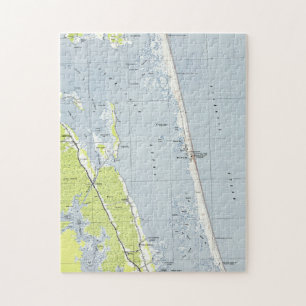 Vintage-Karte der nördlichen Outer Banks (1940) Puzzle