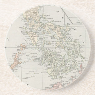 Vintage Karte der philippinischen Inseln (1901) Sandstein Untersetzer