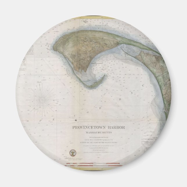 Vintage Karte der Provinz Magnet (Vorne)