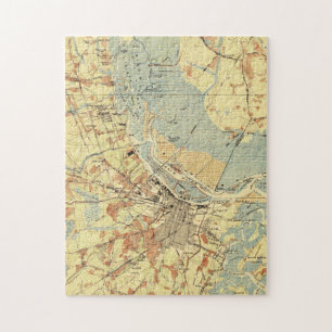 Vintage Karte der Savanne Georgia (1942) Puzzle