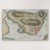 Vintage Karte der Schlacht von Bunker Hill (1826)