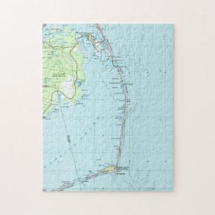 Vintage-Karte der südlichen Outer Banks (1957) Puzzle