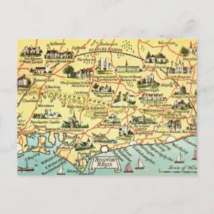 Vintage Karte der Tasse Bognor-England