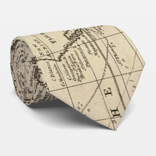 Vintage Karte der Welt (1747) Krawatte