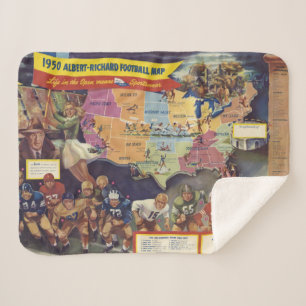 Vintage Karte des amerikanischen Fußballs von den Sherpadecke