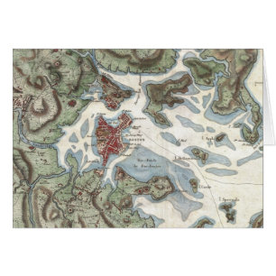 Vintage Karte des Bostoner Hafens (1807)