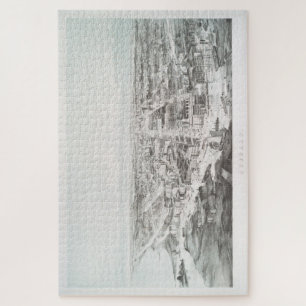 Vintage Karte des Büffalo NY (1853) Puzzle