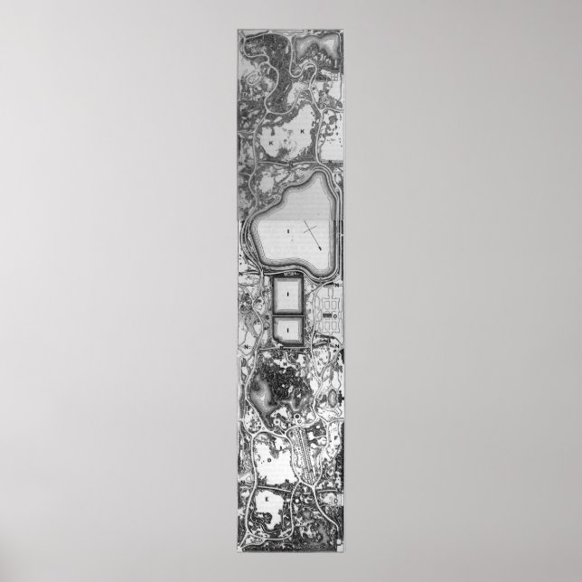 Vintage Karte des Central Park NYC (1879) Poster (Vorne)