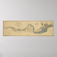 Vintage Karte des Charles River (1894)