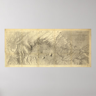 Vintage Karte des Colorados (1858) Poster