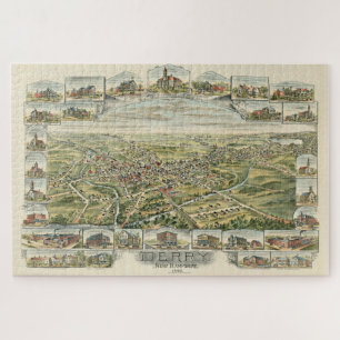 Vintage Karte des Derry NH (1898) Puzzle