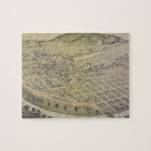 Vintage Karte des El Paso Texas (1886) Puzzle