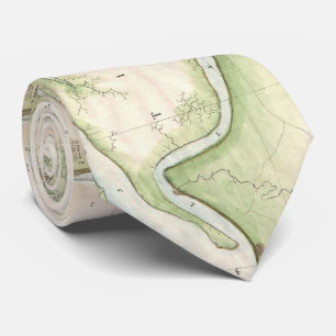 Vintage Karte des Flusses St Marys - FL/GA (1857) Krawatte