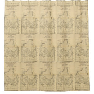 Vintage Karte des Grand Canyon (1908) Duschvorhang