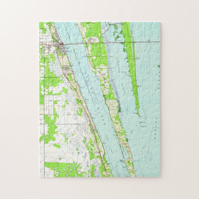 Vintage Karte des Kakaos Florida (1949) Puzzle (Vertikal)