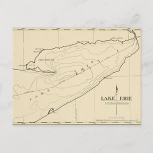 Vintage Karte des Lake Erie New York