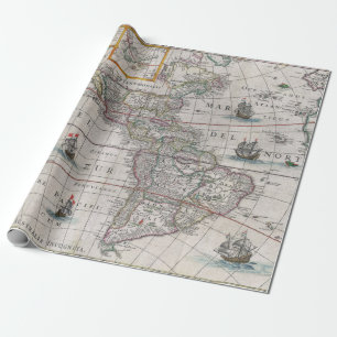 Vintage-Karte des Lake Parime von Amerika Geschenkpapier