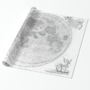 Vintage Karte des Mondes (1647) Geschenkpapier