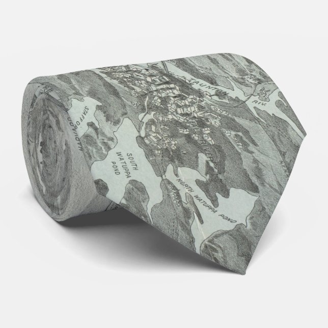 Vintage Karte des Narragansett Bay (1907) Krawatte (Gerollt)