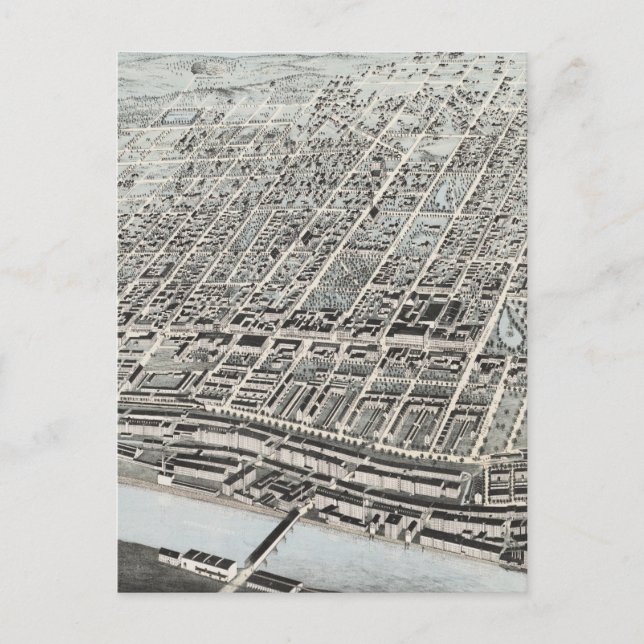 Vintage Karte des NH Manchester (1876) (Vorderseite)